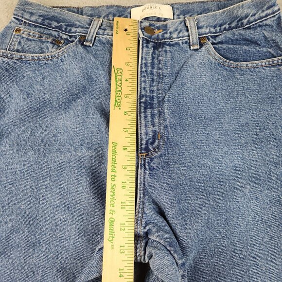 LL Bean Double L Relaxed Fit Women's 16R Jeans Blue Denim Warm Fleece Lined - Picture 6 of 11
